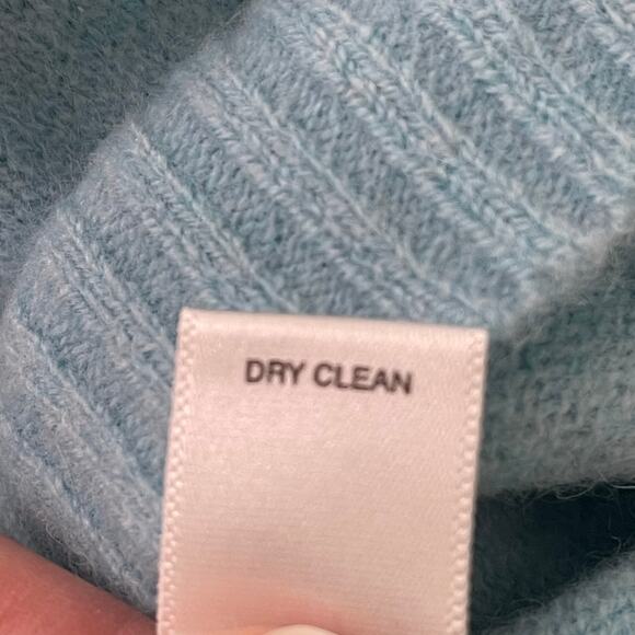 Ann Taylor Angora Sweater Light Blue Pullover Fair Isle Print Medium - Picture 6 of 8